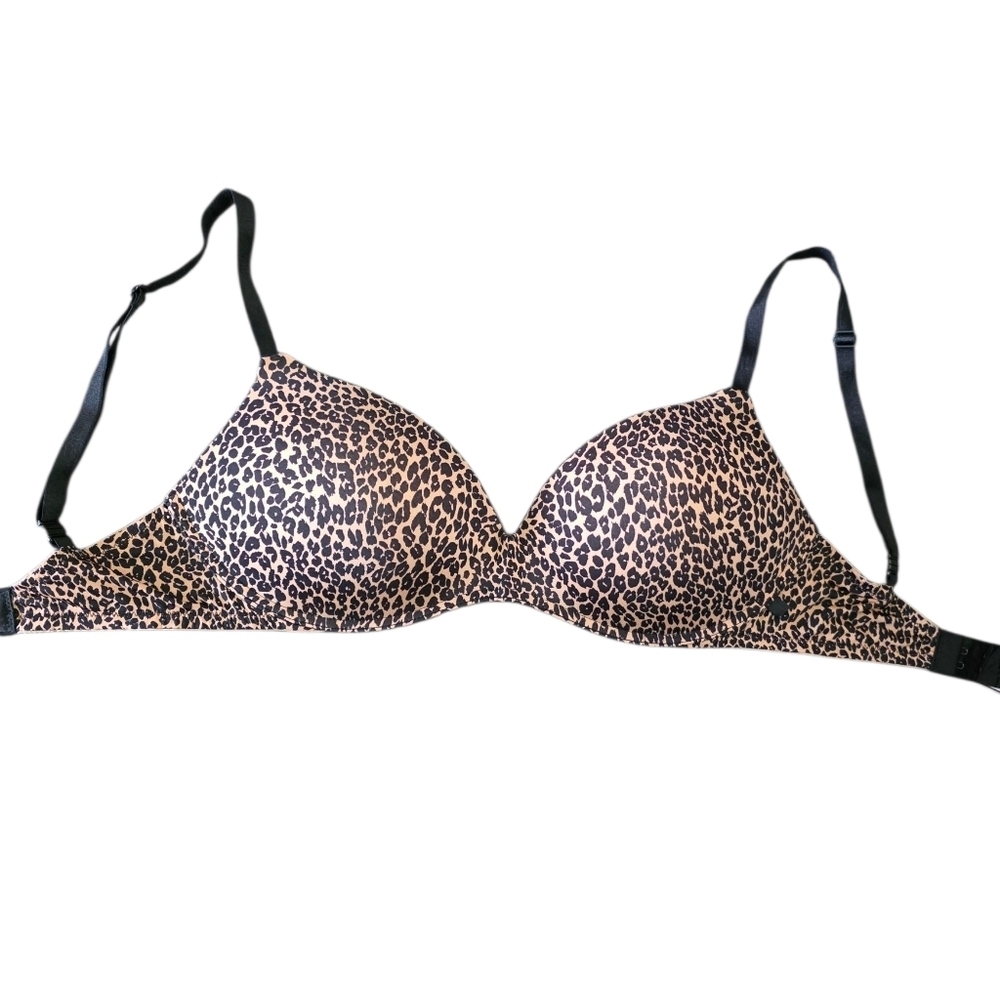 Victoria's Secret Leopard Print Push-Up Bra Size 32DD